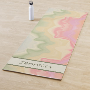 Abstrakt Rainbow Hübsch Pastel Modern Yogamatte