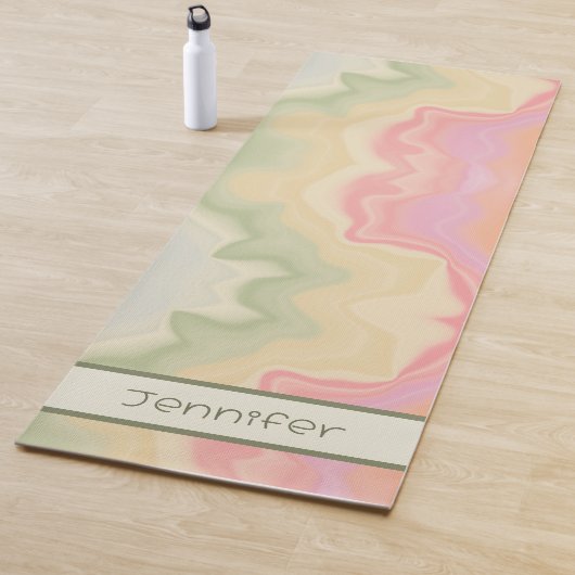 Abstrakt Rainbow Hübsch Pastel Modern Yogamatte (Beispiel)