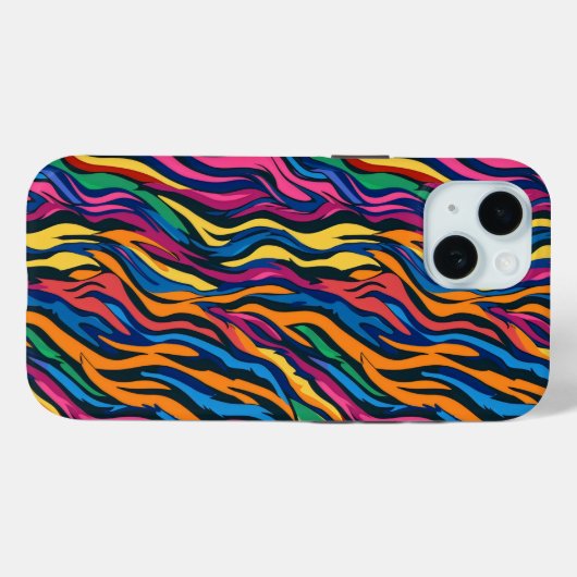 Abstrakt Rainbow Zebra Muster Case-Mate iPhone Hülle (Rückseite (Horizontal))