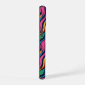 Abstrakt Rainbow Zebra Muster iPhone 15 Hülle (Rechte Seite)