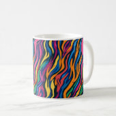 Abstrakt Rainbow Zebra Muster Kaffeetasse (VorderseiteRechts)