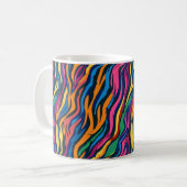 Abstrakt Rainbow Zebra Muster Kaffeetasse (Vorderseite Links)