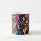 Abstrakt Rainbow Zebra Muster Kaffeetasse (Mittel)