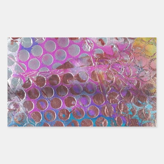 Abstrakt Rechteckiger Aufkleber (Vorderseite)