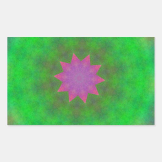 Abstrakt Rechteckiger Aufkleber (Vorderseite)