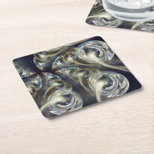 Abstrakt Rechteckiger Pappuntersetzer (angewinkelt)