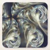 Abstrakt Rechteckiger Pappuntersetzer (Vorderseite)