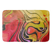 Abstrakt Red Art Rug Badematte (Vorderseite)
