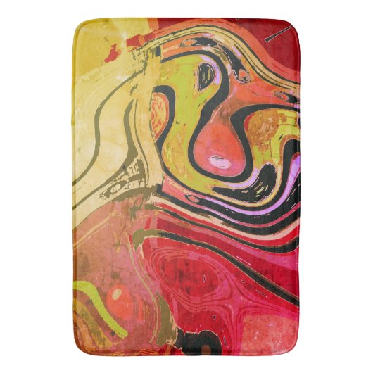 Abstrakt Red Art Rug Badematte (Vorderseite Vertikal)