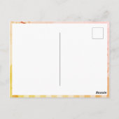 Abstrakt Red Beige Digital Art Happy Holidays Postkarte (Rückseite)