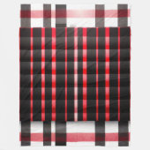 Abstrakt Red Black Kariert Modern Collection Fleecedecke (Vorderseite)