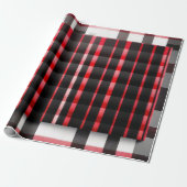 Abstrakt Red Black Kariert Modern Collection Geschenkpapier (Ungerollt)
