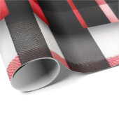 Abstrakt Red Black Kariert Modern Collection Geschenkpapier (Rolleneckpunkt)