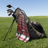 Abstrakt Red Black Kariert Modern Collection Golfhandtuch (Gras)