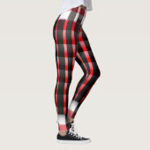 Abstrakt Red Black Kariert Modern Collection Leggings (Rechts)