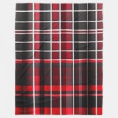 Abstrakt Red Black Kariert Populary Collection Fleecedecke (Vorderseite)