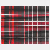 Abstrakt Red Black Kariert Populary Collection Fleecedecke (Vorderseite (Horizontal))