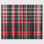 Abstrakt Red Black Kariert Populary Collection Geschenkpapier (Flach)