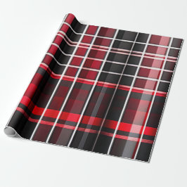 Abstrakt Red Black Kariert Populary Collection Geschenkpapier