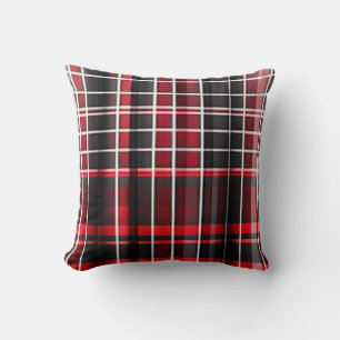 Abstrakt Red Black Kariert Populary Collection Kissen