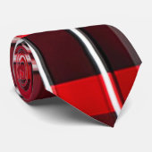 Abstrakt Red Black Kariert Populary Collection Krawatte (Gerollt)