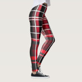 Abstrakt Red Black Kariert Populary Collection Leggings (Rechts)