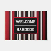 Abstrakt Red Black Lines TrendCollection Fußmatte (Vorderseite)