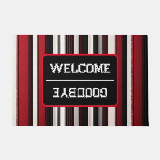 Abstrakt Red Black Lines TrendCollection Fußmatte (Vorderseite)