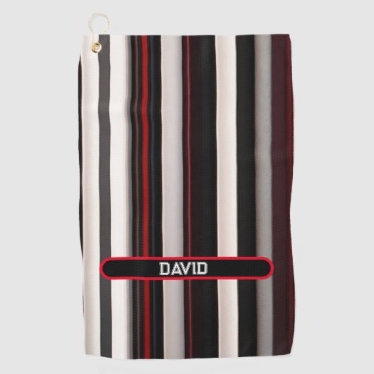 Abstrakt Red Black Lines TrendCollection Golfhandtuch (Vorderseite)