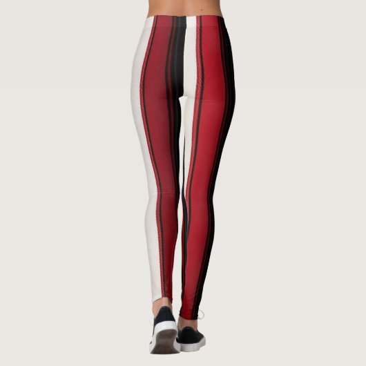 Abstrakt Red Black Lines TrendCollection Leggings (Rückseite)