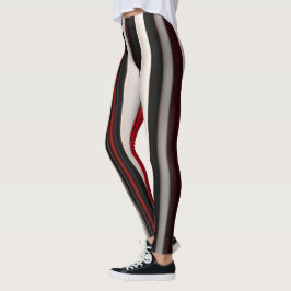 Abstrakt Red Black Lines TrendCollection Leggings