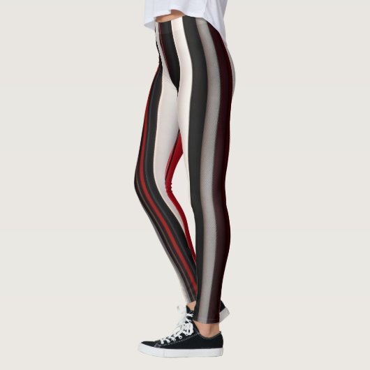 Abstrakt Red Black Lines TrendCollection Leggings (Links)
