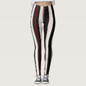 Abstrakt Red Black Lines TrendCollection Leggings (Vorderseite)