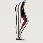 Abstrakt Red Black Lines TrendCollection Leggings (Rechts)