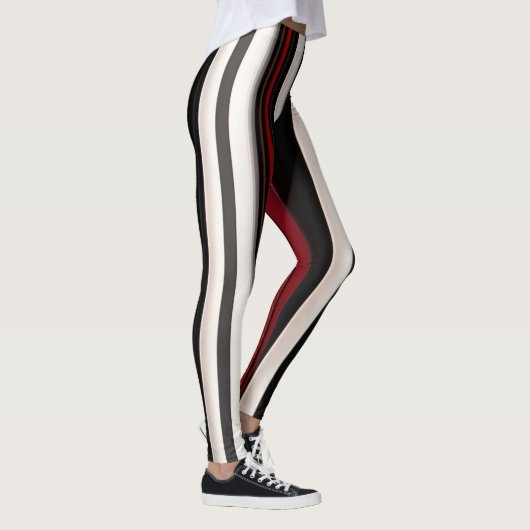 Abstrakt Red Black Lines TrendCollection Leggings (Rechts)