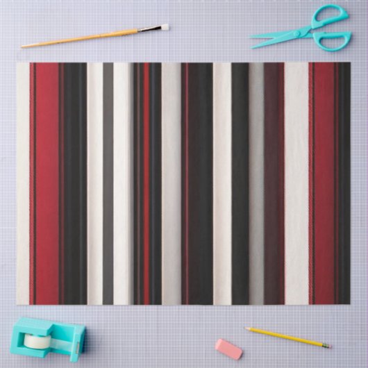Abstrakt Red Black Lines TrendCollection Seidenpapier (Basteln)