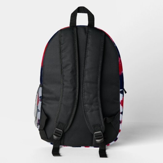 Abstrakt Red Black Modern Backpack Bedruckter Rucksack (Rückseite)