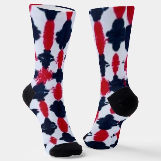 Abstrakt Red Black Modern Crew Socks Socken (Gewinkelt)