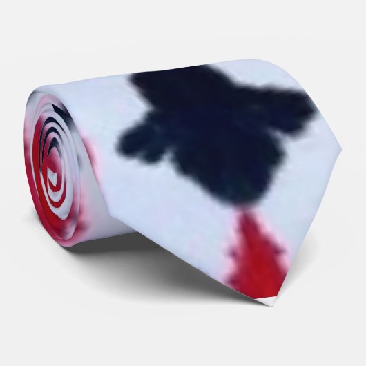 Abstrakt Red Black Modern Men Krawatte (Gerollt)