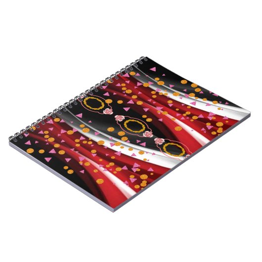 Abstrakt-Red-Black-Notebook Notizblock (Linke Seite)