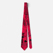 Abstrakt Red Black Pattern Neck Tie Krawatte (Vorderseite)