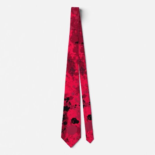 Abstrakt Red Black Pattern Neck Tie Krawatte (Vorderseite)