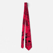 Abstrakt Red Black Pattern Neck Tie Krawatte (Rückseite)