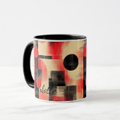 Abstrakt Red & Black Tasse - Personalisiert Artist (Vorderseite Links)