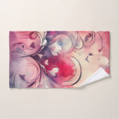 Abstrakt Red Blue Hearts Extravagant Handtuch Set (Handtuch)