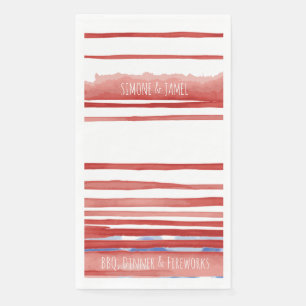 Abstrakt Red & Blue Washes, 4. Juli Serviette