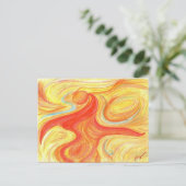 Abstrakt Red Dancer Art Postkarte (Stehend Vorderseite)