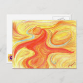 Abstrakt Red Dancer Art Postkarte (Vorne/Hinten)