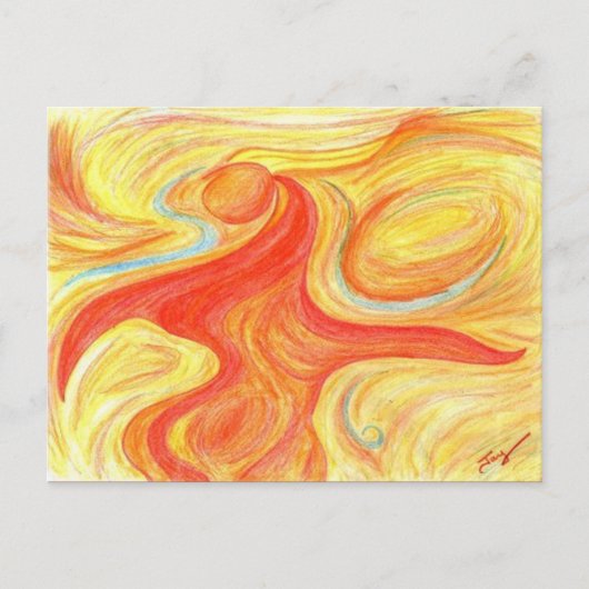 Abstrakt Red Dancer Art Postkarte (Vorderseite)