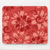 Abstrakt Red Floral Mousepad (Vorne)